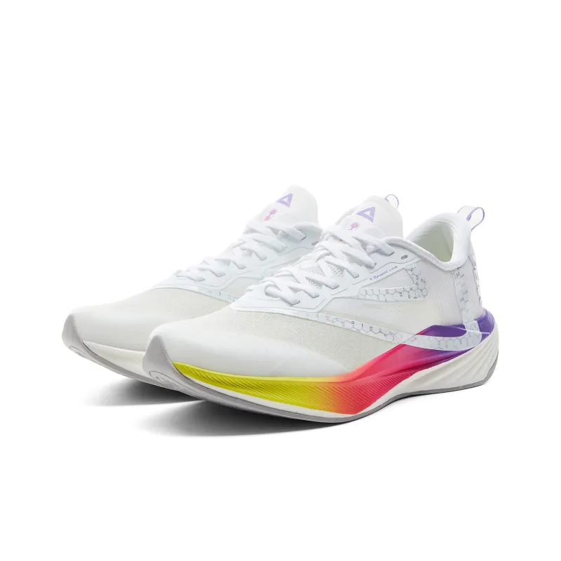 PEAK Cushioning Anti-Slip And Wear-Resistant Rebound Low-Top Running Shoes Men's Large White Purple-2