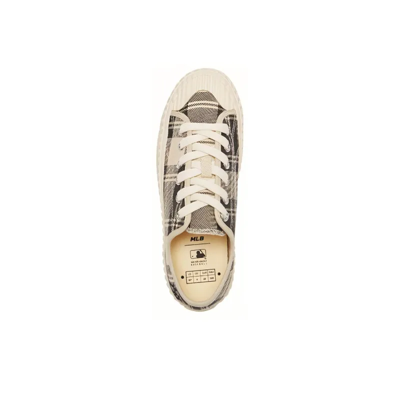 MLB Playball Slip Resistant Low Top Canvas Shoes Unisex Beige-3