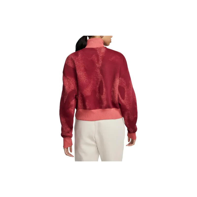 Nike Usmnt Phoenix Fleece Women's Nike Soccer Oversized 1/2 Zip Crop Sweatshirt-1
