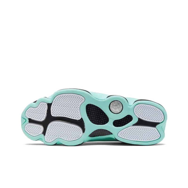 Jordan 13 Retro Black Island Green-5