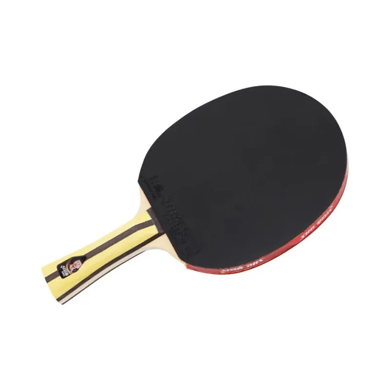 DHS Ping Pong Paddles Unisex Solid Wood Baseboard Red/Black-3