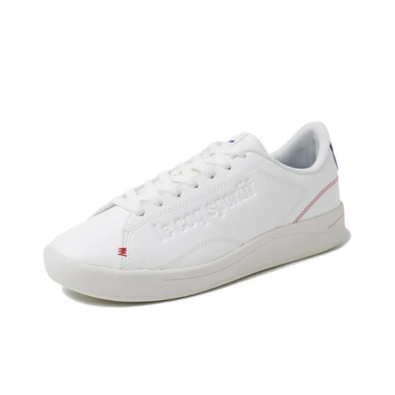 Le Coq Sportif Anti Slip Wear Resistant Low Top Skateboard Shoes Unisex White Blue-5