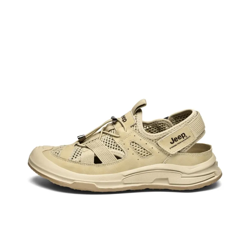Jeep Breathable And Wear resistant River Trekking Shoes Men's Sand-0
