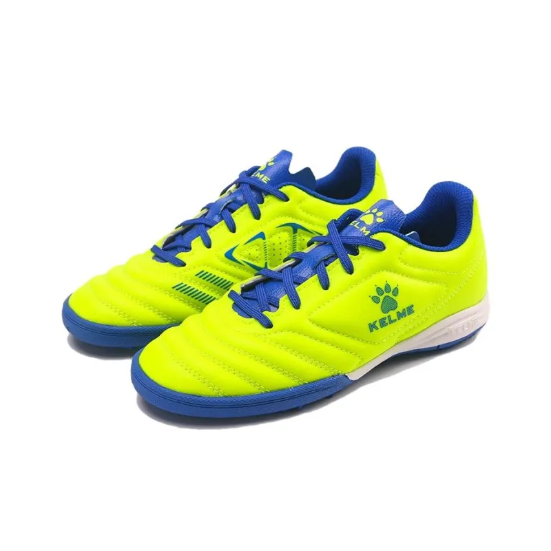 KELME TF Rubber Broken Studs Slip Resistant, Abrasion Resistant, Breathable Soccer Shoes Unisex Yellow Blue-2