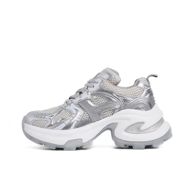 Suan Ba Hui Cushioned Slip-Resistant Breathable Moisture-Wicking Lightweight Low-Top Chunky Sneakers Women's-4