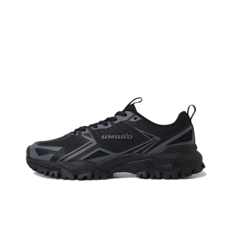 Umbro Cushioning, Wear Resistant Low Top Running Shoes Unisex Black Gray-0