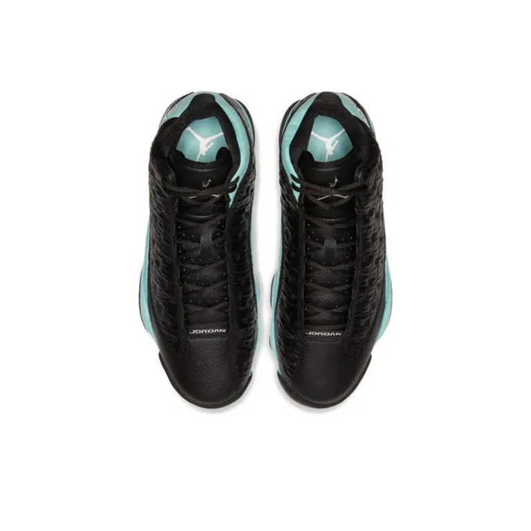 Jordan 13 Retro Black Island Green-3
