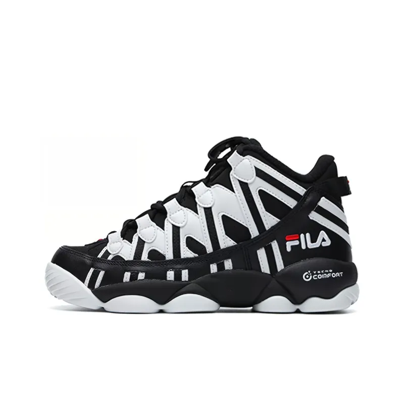 FILA HERITAGE BASKETBALL Cushioning Anti Slip And Wear Resistant Low Top Vintage Basketball Shoes Women's Black White-0