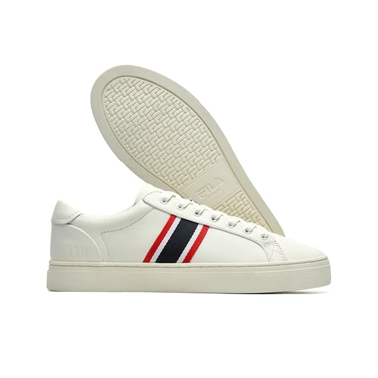 FILA 1911 Court Leather 'White Red Black'-4