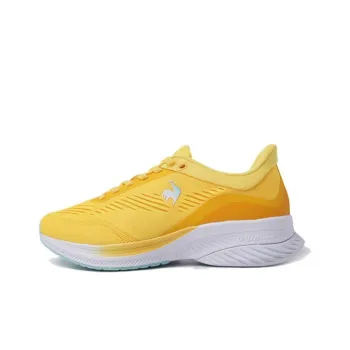 Le Coq Sportif Cushioning, Wear Resistant Low Top Running Shoes Unisex Yellow White