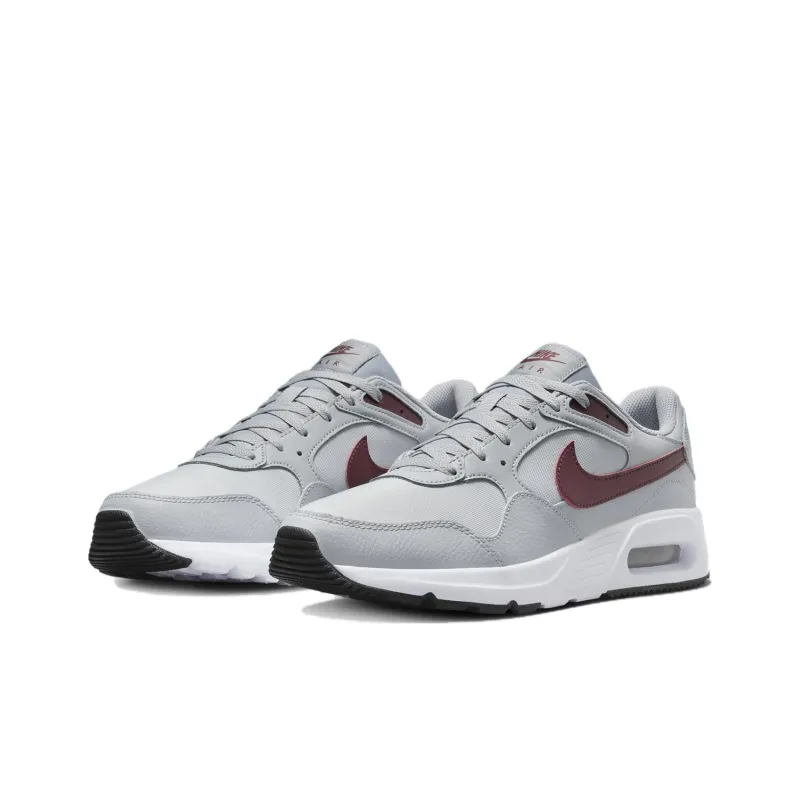 Nike Air Max SC Abrasion Resistant Breathable Low Top Casual Shoes Men's Gray Red-2