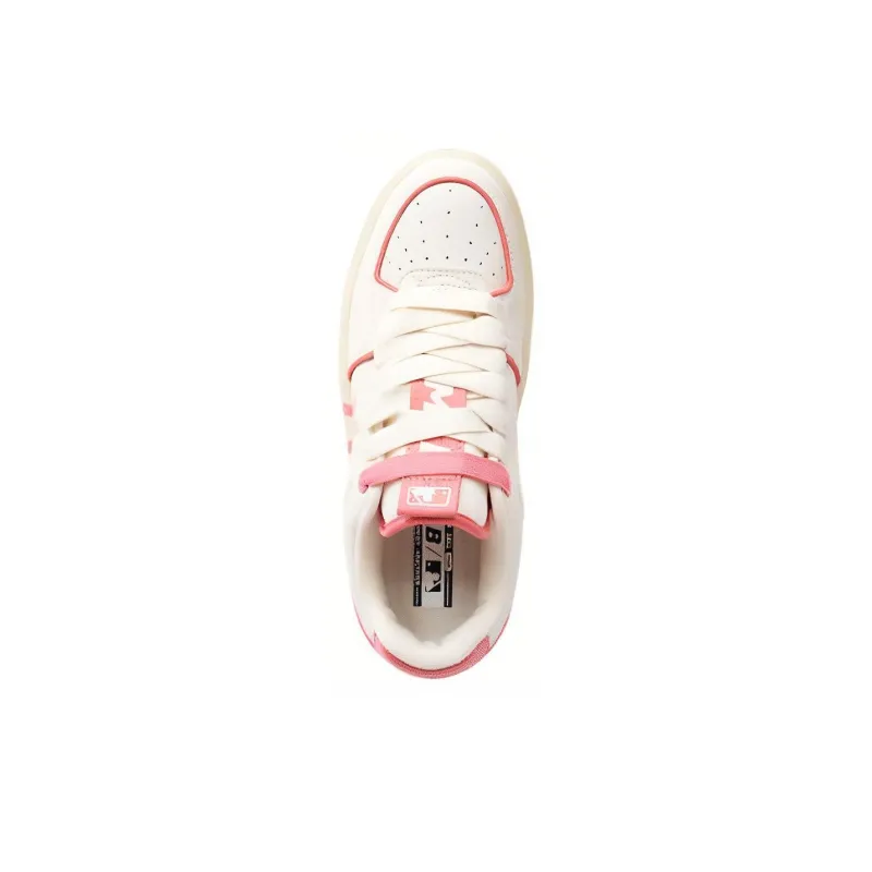 MLB Chunky Liner Anti Slip Wear Resistant Low Top Skateboard Shoes Unisex Pink-3