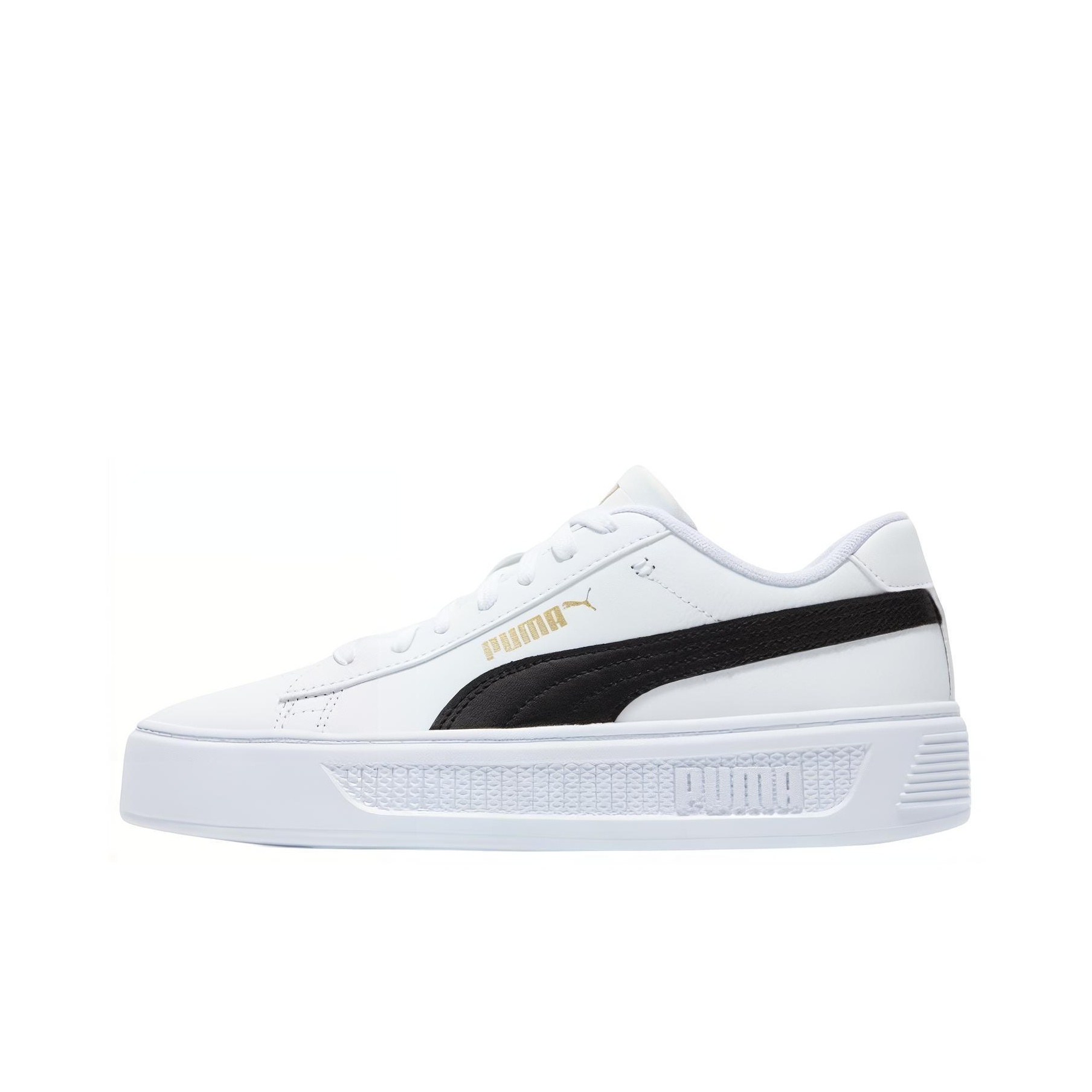 puma suede platform black gold