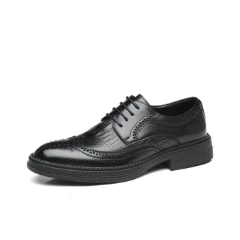 Mulinsen Dress Shoes Men Low Top Black/Tea Brown