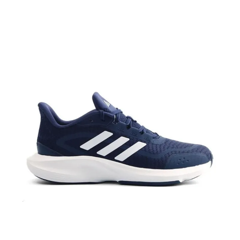 Adidas Cushioned Wear Resistant Breathable Lightweight Low Top EVA Rubber Casual Running Shoes Unisex Blue White-1