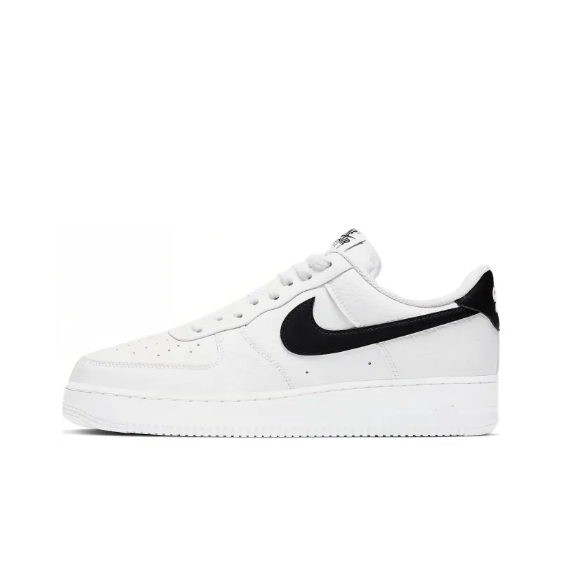 Nike Air Force 1 Low '07 White Black Pebbled Leather-0