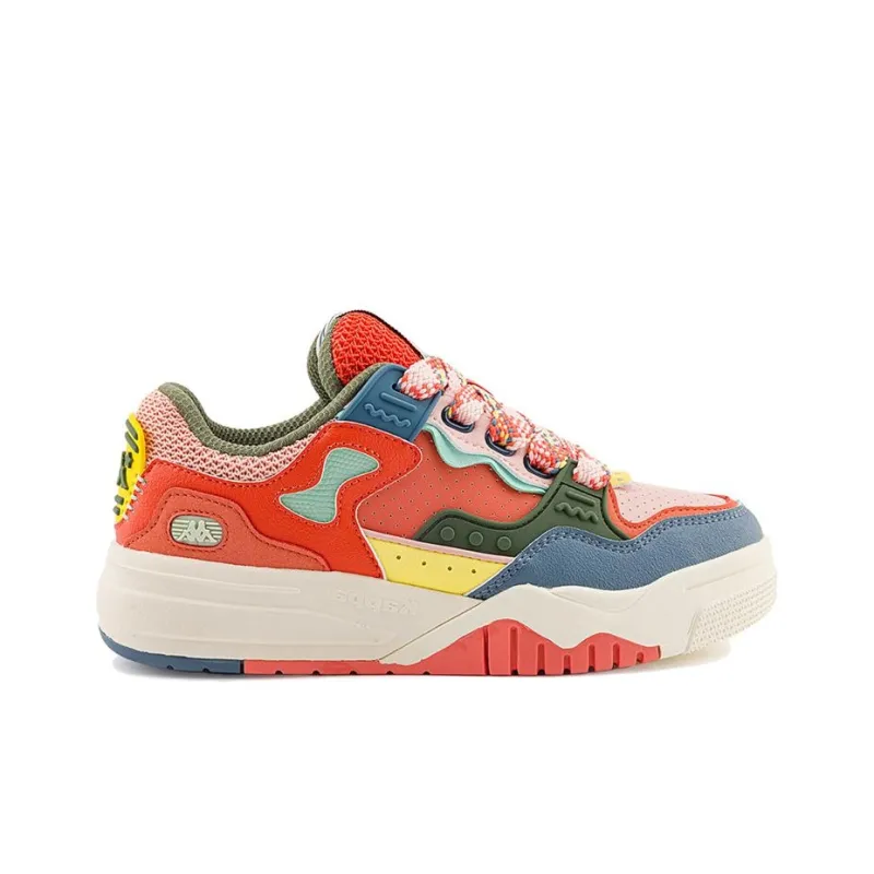 Kappa Abrasion Resistant Low Top Skateboard Shoes Unisex Red Pink-1