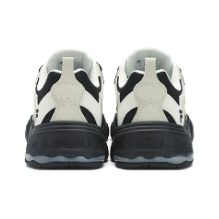 FILA FUSION TENACITY Wear Resistant Support Low Top Casual Shoes Men's Black-3