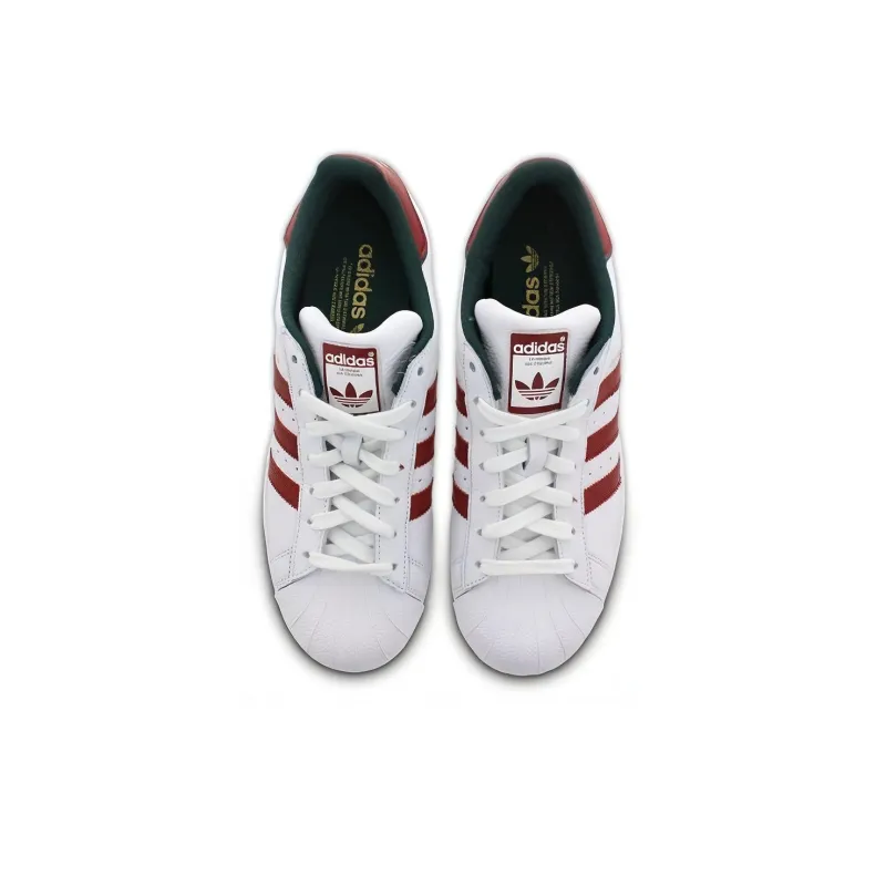 Adidas Originals Superstar Shoes 'White University Red Green'-3
