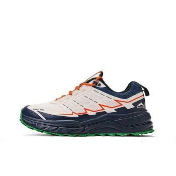 SNOW FLYING Low Top Mountaineering Hiking Shoes Unisex Blue Beige White