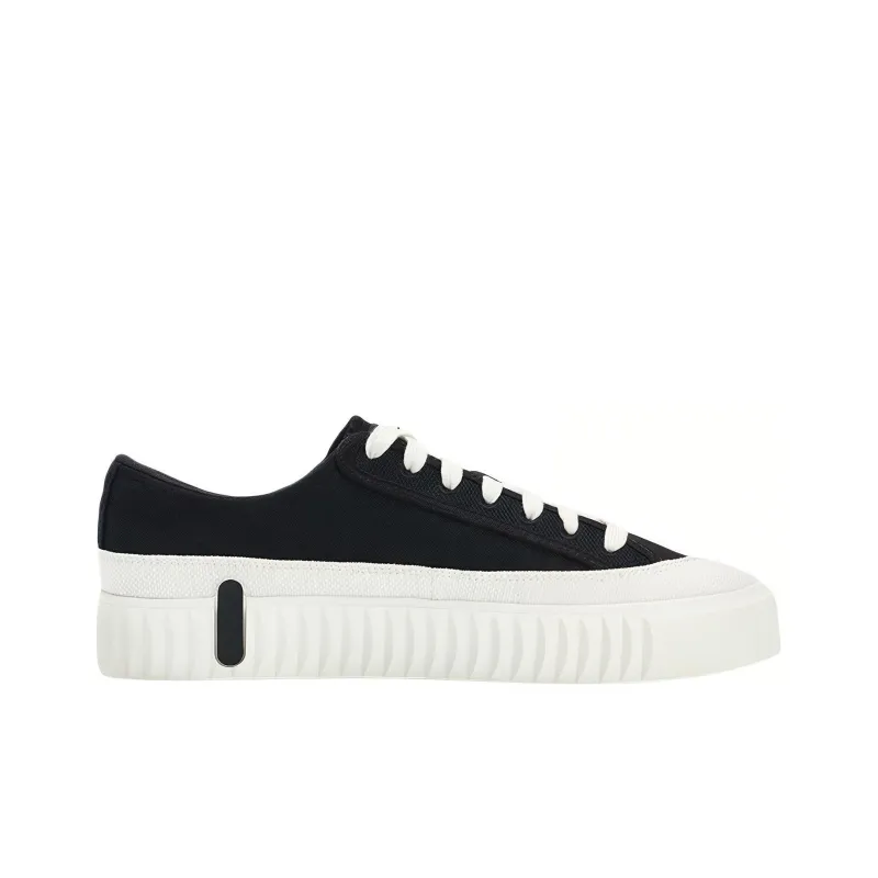 FILA Gear Slip Resistant Cushioning Low Top Skateboard Shoes Men's Black White-1