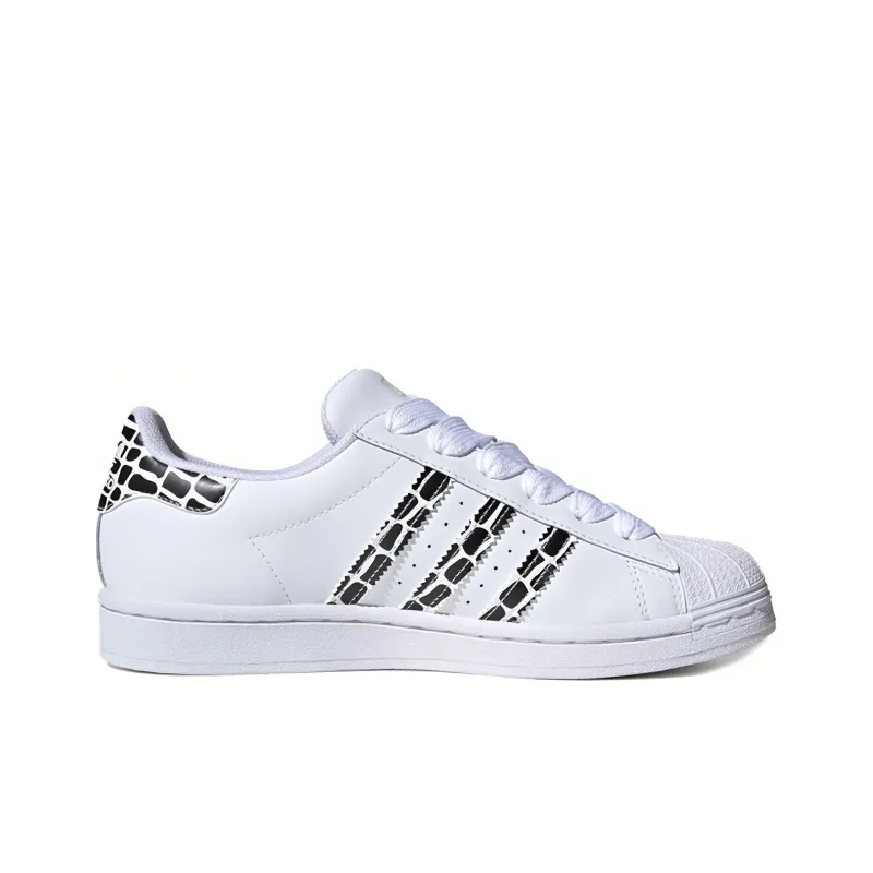 Adidas Superstar White Leopard Stripes Women's-1