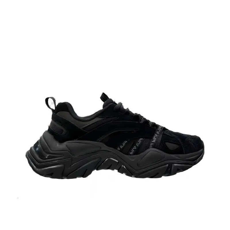 FILA Anti Slip And Wear Resistant Breathable Low Top Casual Running Shoes Unisex Black-1