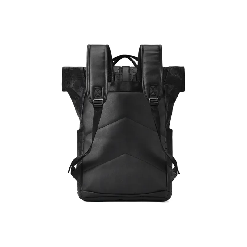 ONRF PVC Laptop Bag Backpack Regular Unisex Cool Black-3