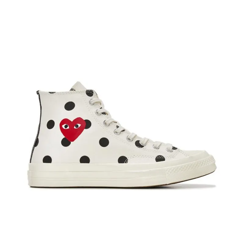 Converse Comme Des Garçons X Chuck Taylor All Star 70 Hi 'White Polka Dot'-1