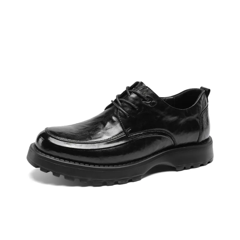 G.N.SHIJIA Men's Casual Shoes Men Low Top Black/Brown-1