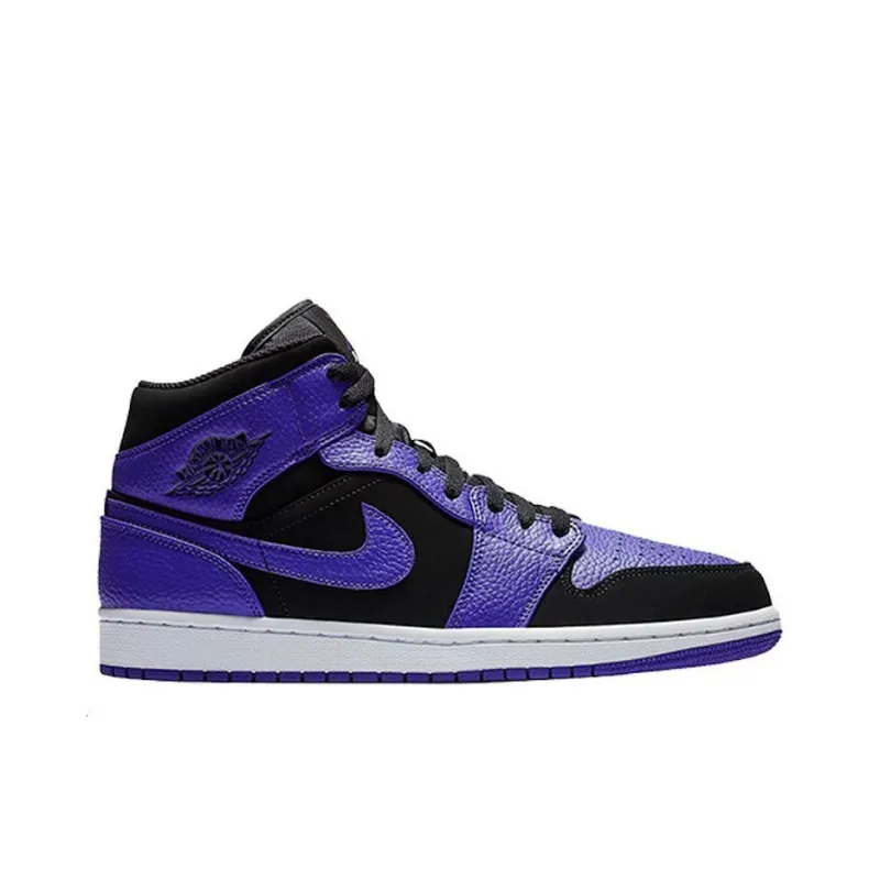 Jordan 1 Mid Black Dark Concord-2