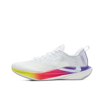 PEAK Cushioning Anti Slip And Wear Resistant Rebound Low Top Running Shoes Men's Large White Purple