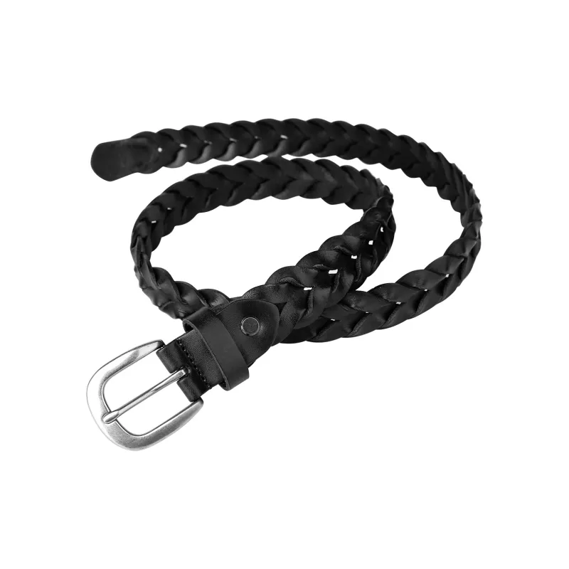 Jaylen Oos Handmade Perforated Pin Buckle Style Leather Belts Women's Width  3CM-2