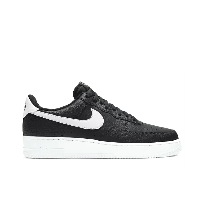 Nike Air Force 1 Low '07 Black White Pebbled Leather-1