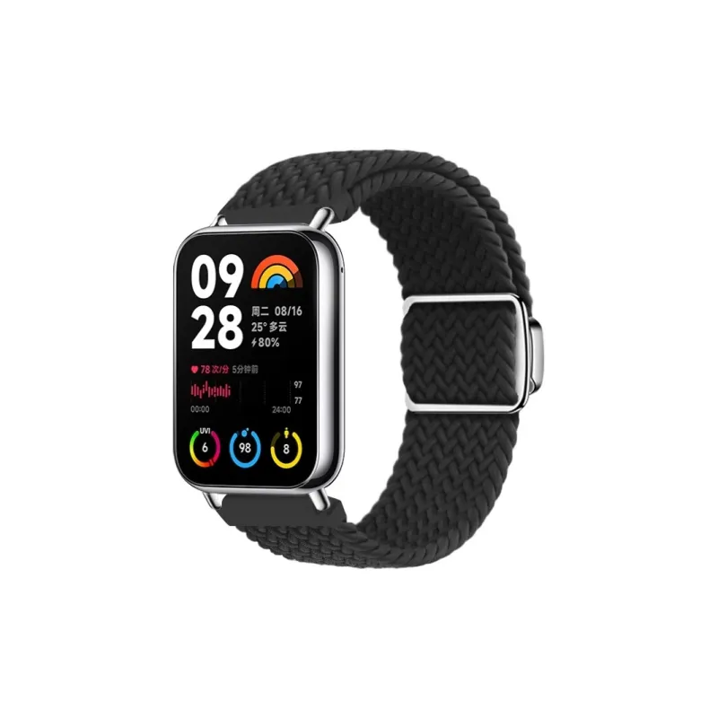 CHENSONG Xiaomi Red Beige Compatibility Watch Band Canvas Material-5