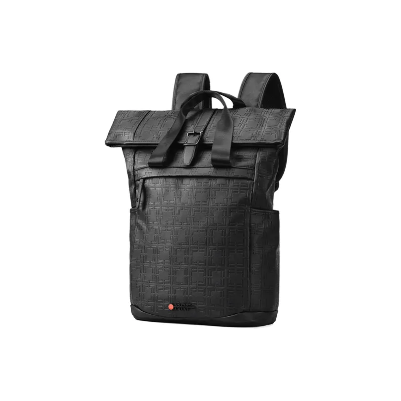 ONRF PVC Laptop Bag Backpack Regular Unisex Cool Black-0