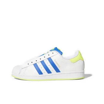 Adidas Originals Superstar Laceless White Blue Solar Yellow