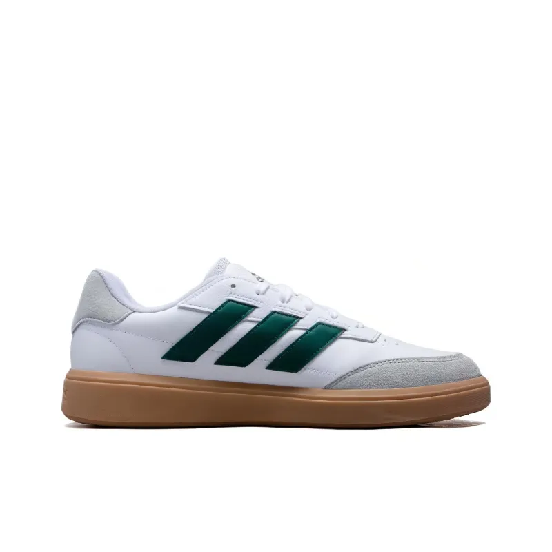 Adidas COURTBLOCK Cushioning Anti Slip And Wear Resistant Low Top Tennis Shoes Men's White Green-1