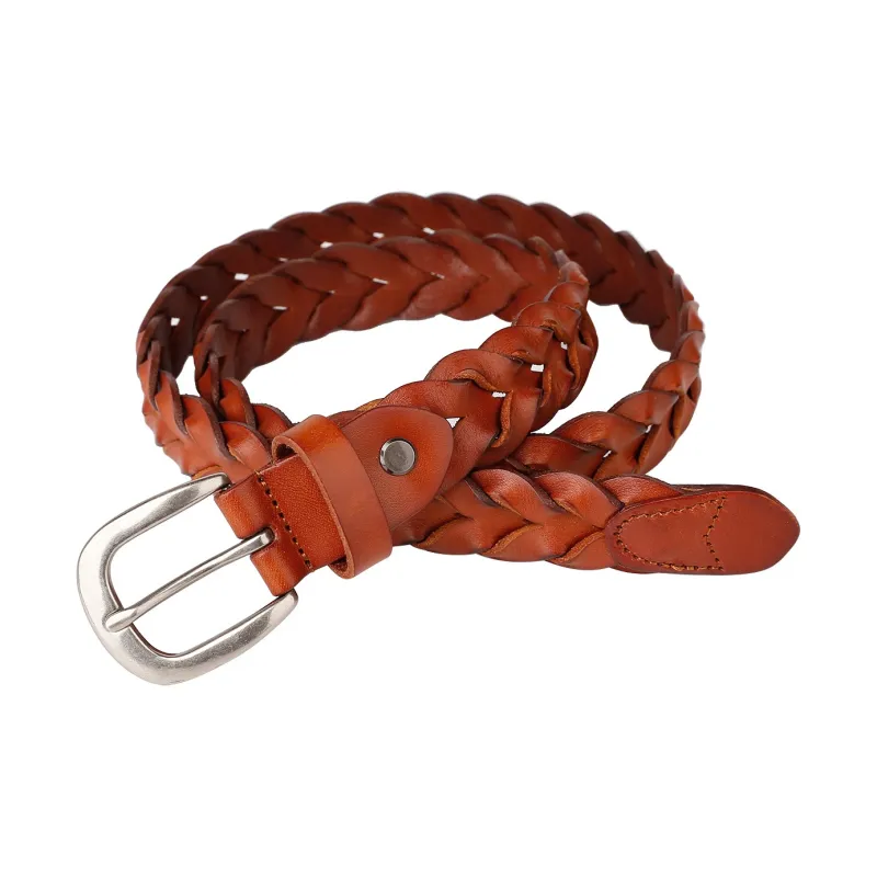 Jaylen Oos Handmade Perforated Pin Buckle Style Leather Belts Women's Width  3CM-10