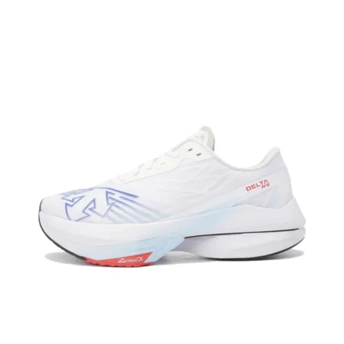 DESCENTE Cushioning Anti Slip Wear Resistant Breathability Casual Running Shoes Unisex White Blue Red