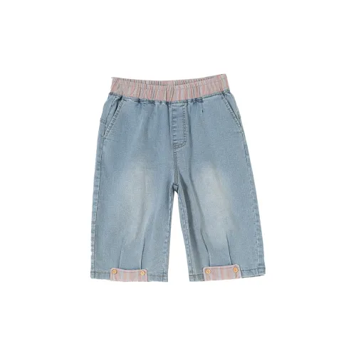 Han Chao attacked people Denim Shorts Women's Light Blue