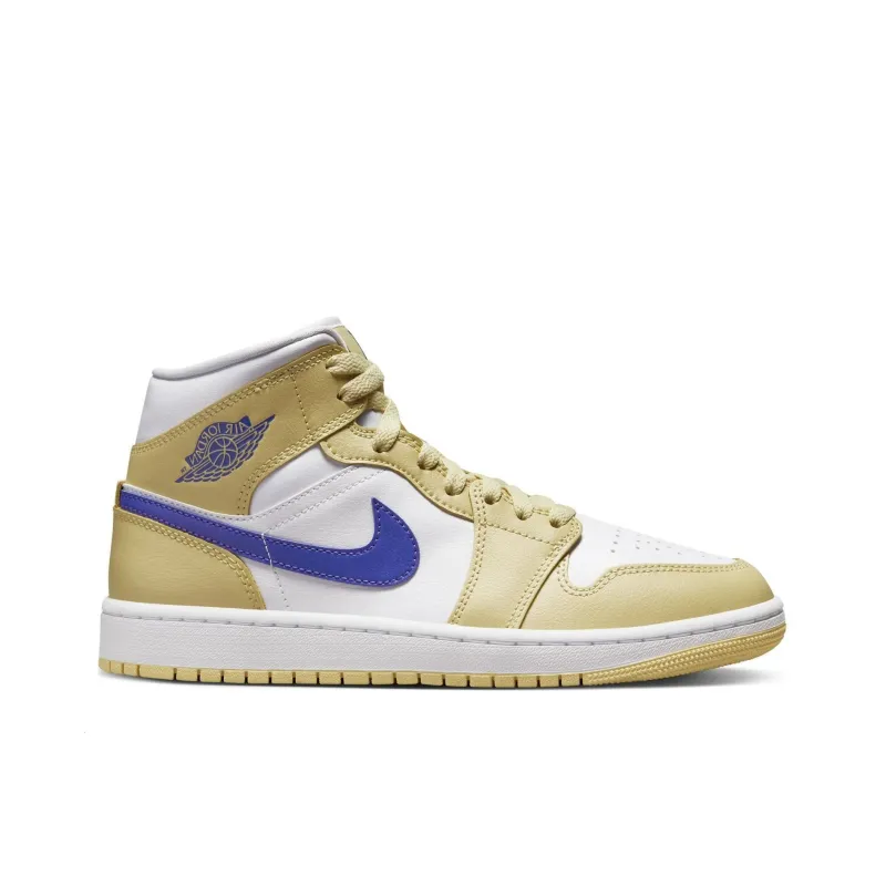 Jordan 1 Mid Lemon Wash Lapis Women's-1