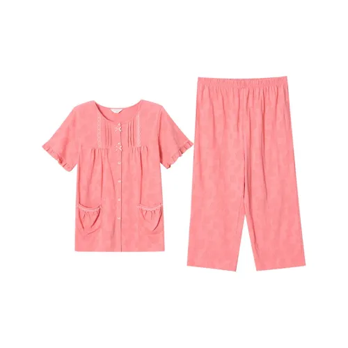 AUTUMNDEER Pajama Set Women's Peach