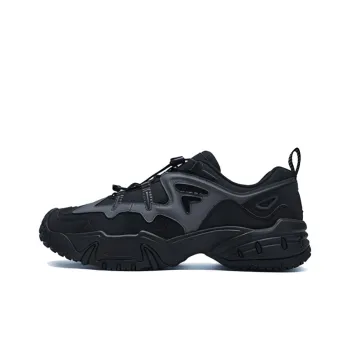 FILA FUSION KRIPTONITE Cushioned Wear Resistant Breathable Moisture Wicking Low Top Casual Shoes Women's Black Gray