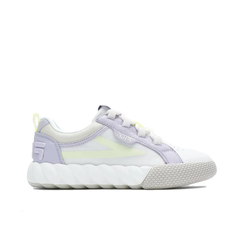 FILA CAMPO Cushioning Wear Resistant Low Top Skateboard Shoes Women's White Purple-1