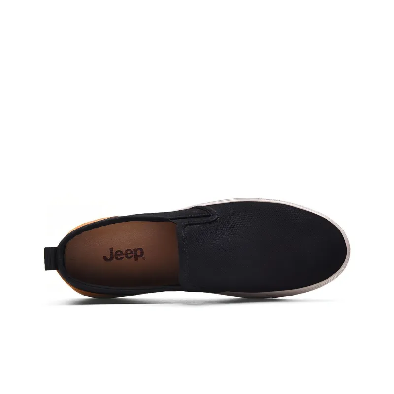 Jeep Cushioning Rebound Abrasion Resistant Lightweight Breathable Slip Resistant Low Top Casual Shoes Men's Black-3