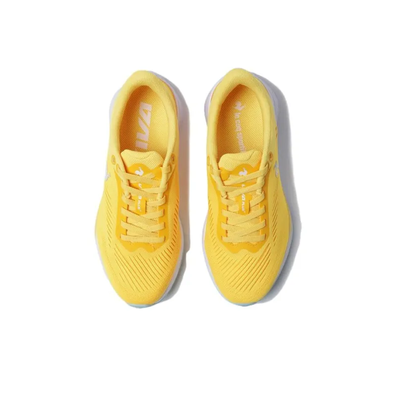 Le Coq Sportif Cushioning, Wear Resistant Low Top Running Shoes Unisex Yellow White-4
