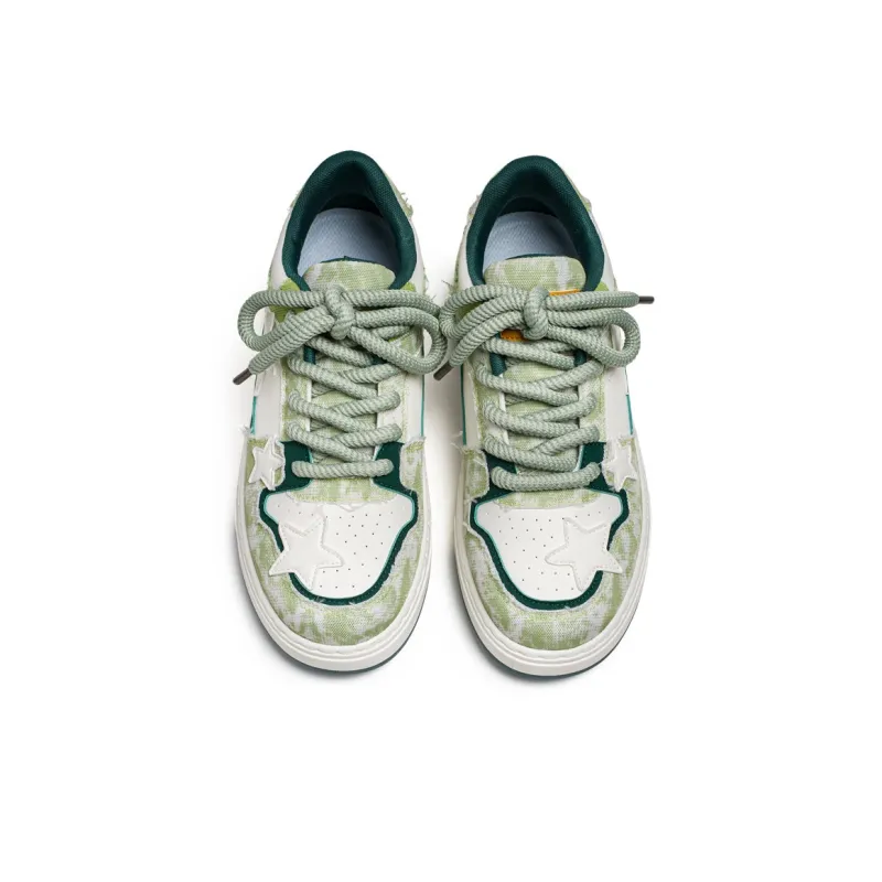 Meiretu Stars Collection Slip Resistant, Lightweight, And Breathable Low Top Skateboard Shoes Men's-12