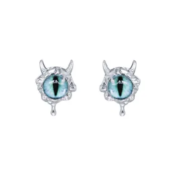 Vegetarian Colored Glaze Stud Earrings Women's