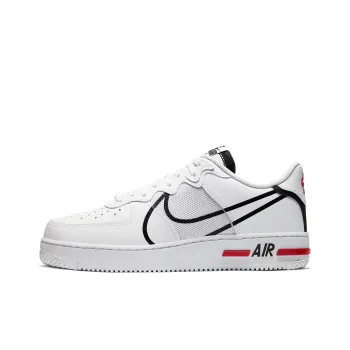 Nike Air Force 1 React White Black Red